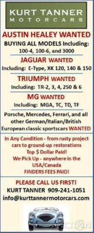 1966 austin healey 3000 mk 3, phase 2, bj-8 blue/blue 4-speed w/ od, wire wheels