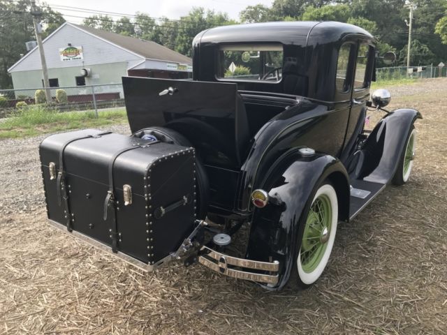 1931 ford model a rumble seat coupe black frame off restoration