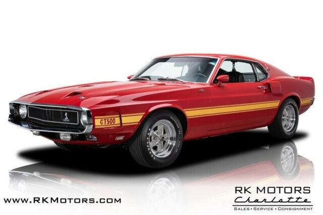 1969 ford mustang gt500 candy apple red fastback 428 cobra jet v8 3 speed automa