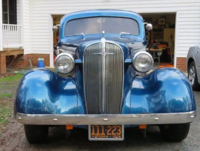 1936 chevy, chevrolet master 2-door coupe streetrod, blue, clean title, 350