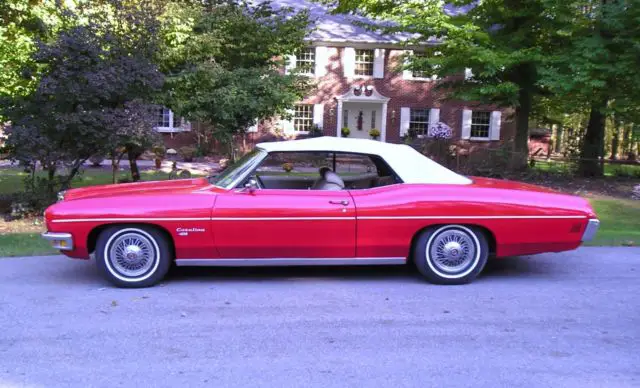 1970 pontiac catalina 400, red convertible