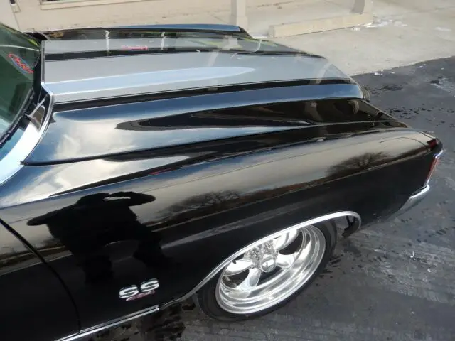 1972 chevrolet chevelle tuxedo black 454 frame-off restoration