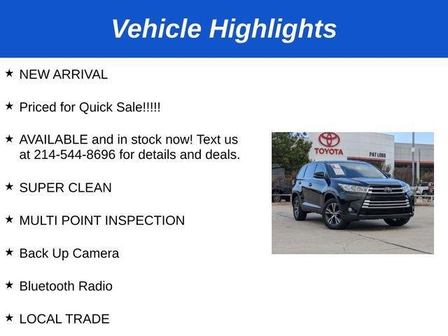 2019 toyota highlander le