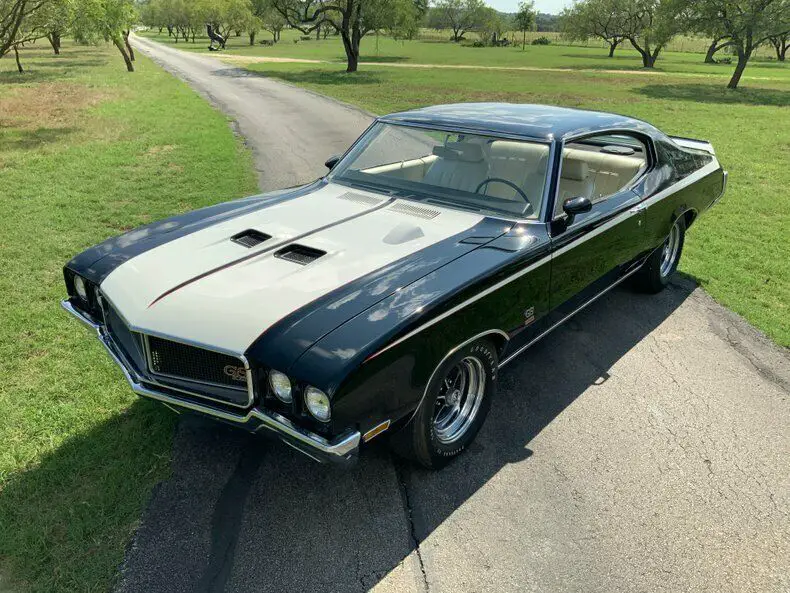 1970 buick gs gs 350 auto ps pb gsx spoiler and striping 3423 miles black hardto
