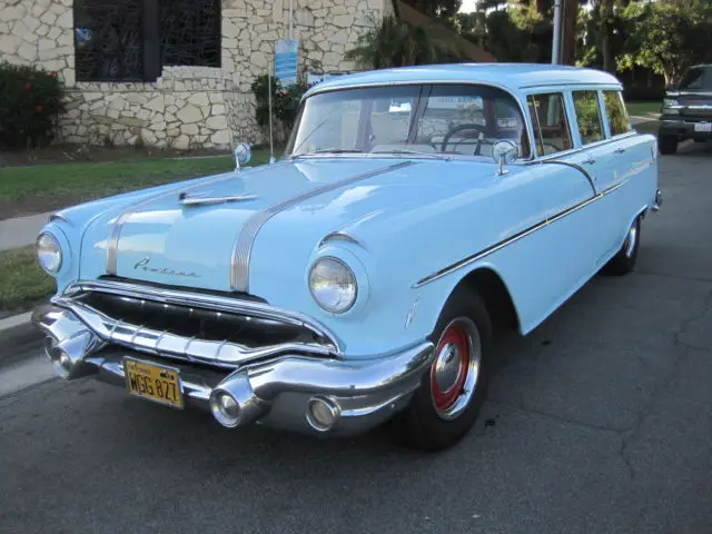 1956 pontiac chieftain station wagon, original california car, 389 2bbl v8