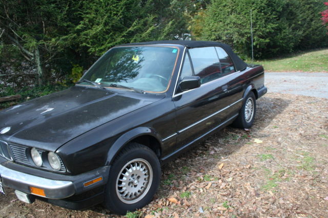 1988 bmw 325i base convertible 2-door 2.5l, black, antique tagged and driving