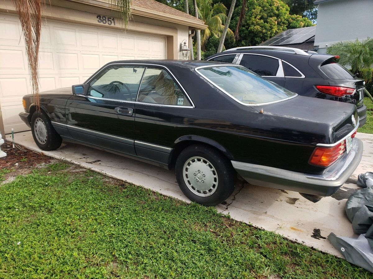 1989 mercedes-benz 500-series coupe black rwd automatic sec