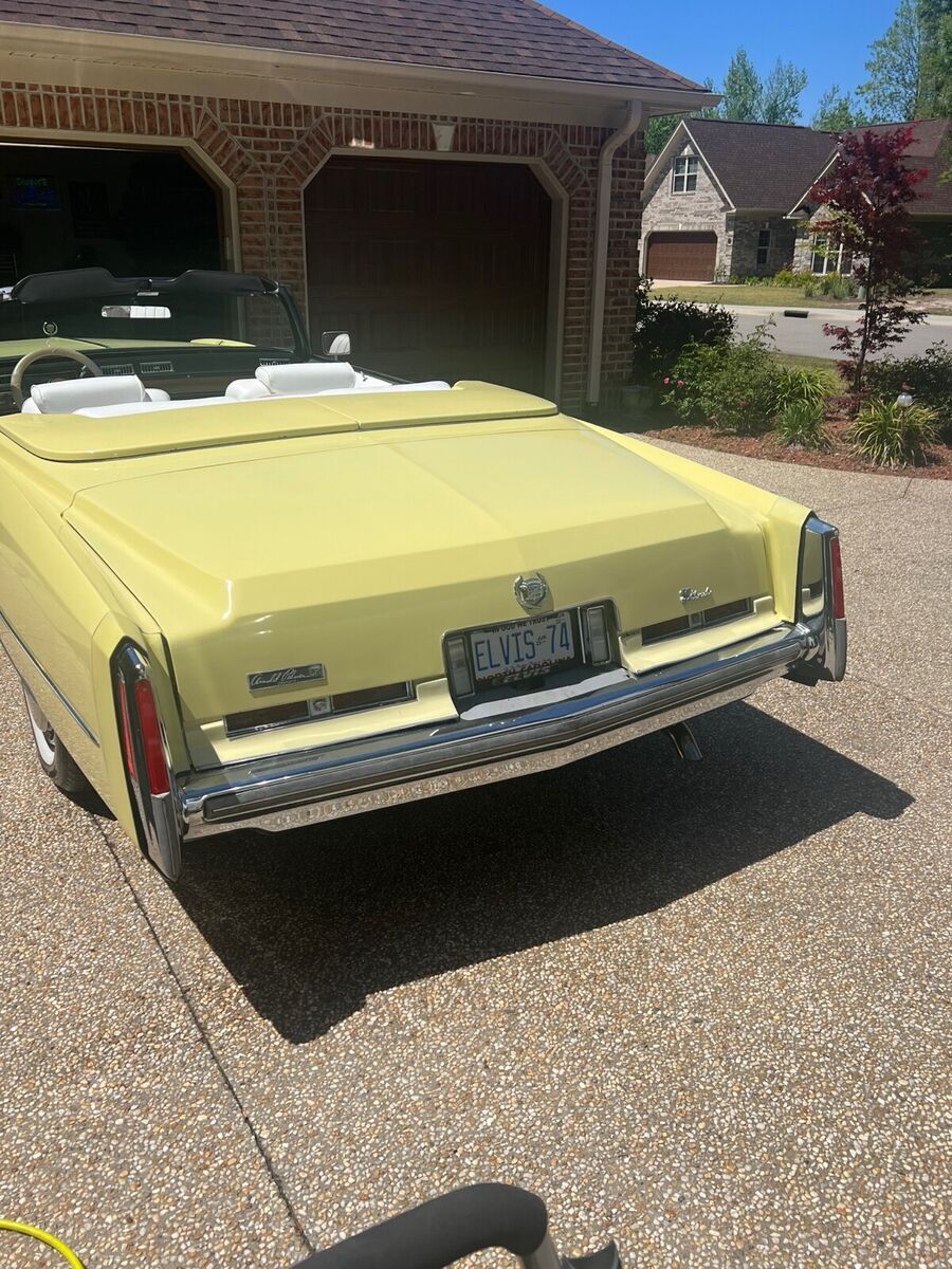 1974 cadillac eldorado convertible coupe yellow