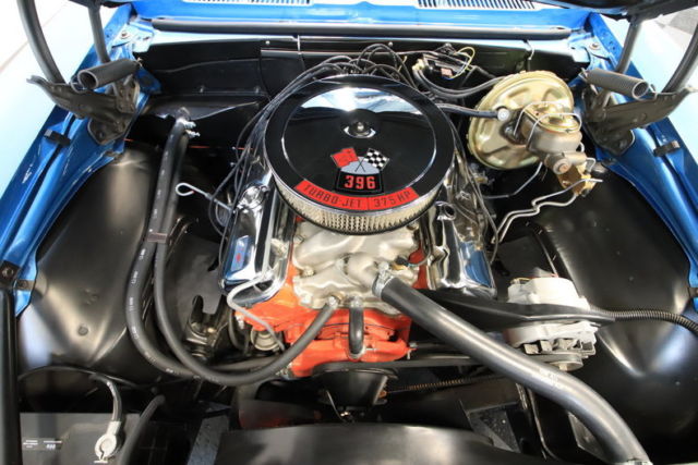#'s match 396/375hp, correct marina blue, nut & bolt resto, look underneath!