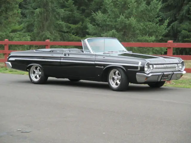 1964 dodge polara 500 convertible, 383 bb, restored, triple black beauty !!