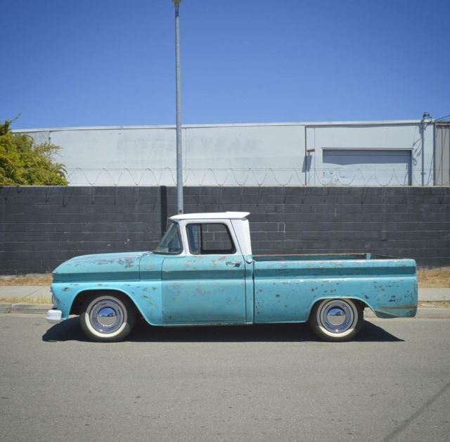gmc short bed fleetside rat hot rod custom pickup truck patina 60 61 63 64 65 66