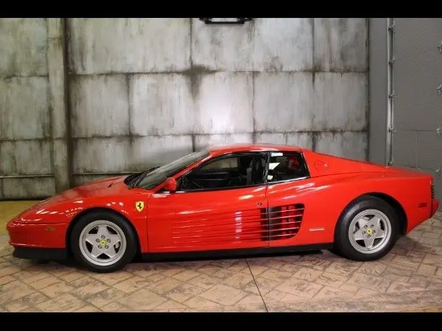 1990 ferrari testarossa over $40k in recent services 33250 miles red 4.9 flat 1