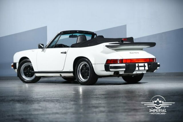 1988 porsche 911 2dr cabriolet 5-spd 81352 miles white convertible flat 6 cylind