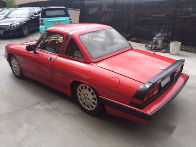 1989 alfa romeo spider quadrifoglio convertible red hardtop