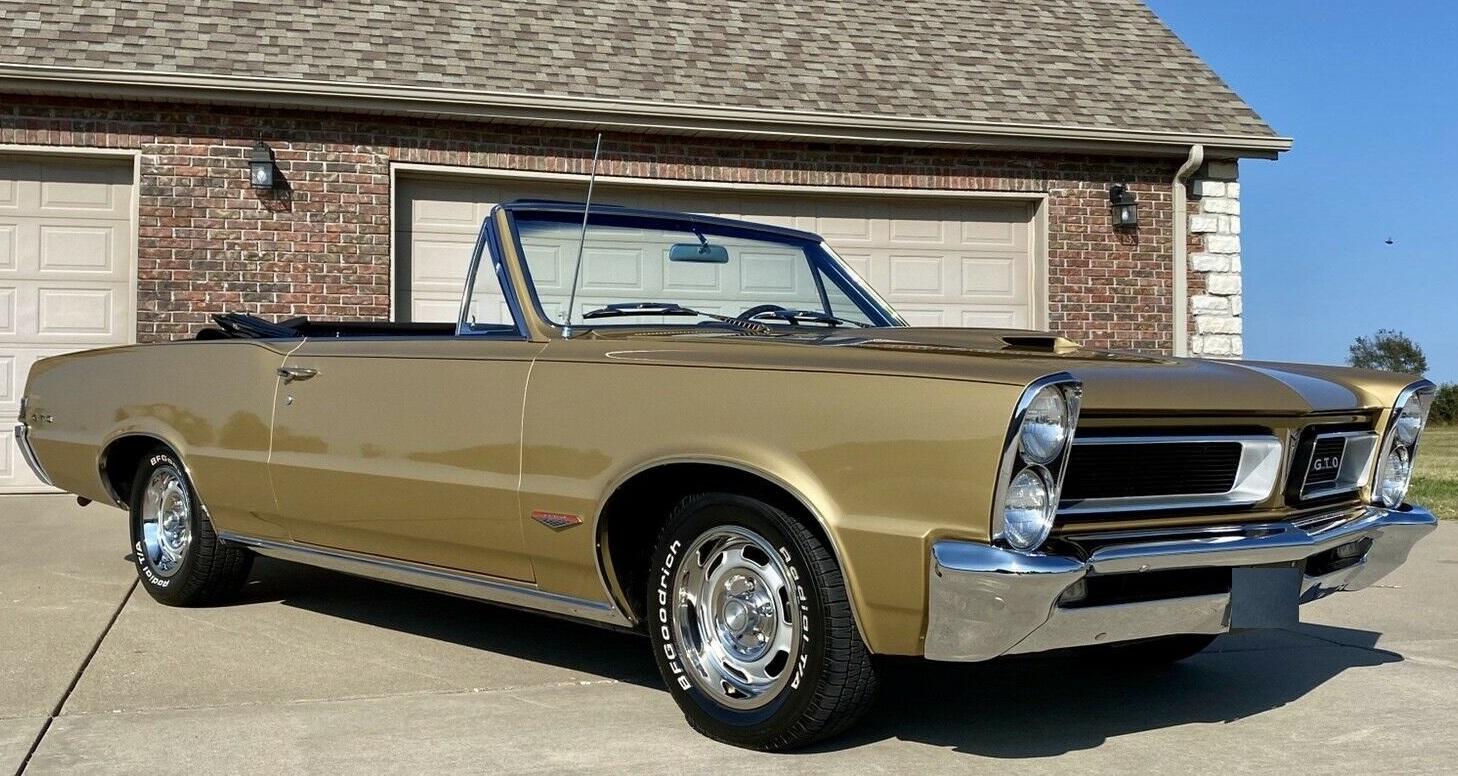 1965 pontiac gto tiger gold convertible 389 4 barrel v8