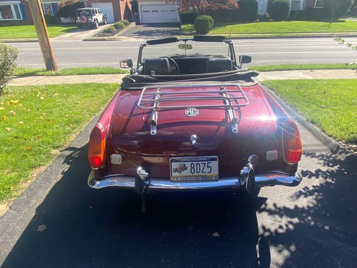1973 mg mgb convertible red