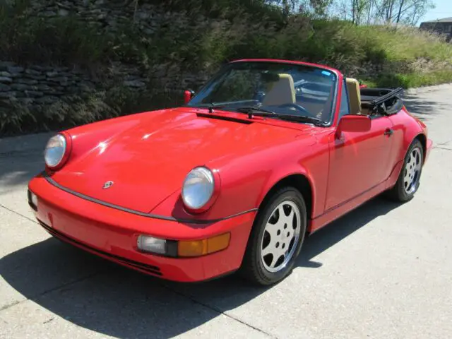 1991 porsche 964 carrera 2 0 miles red cabriolet 6 cyl 5 speed manual