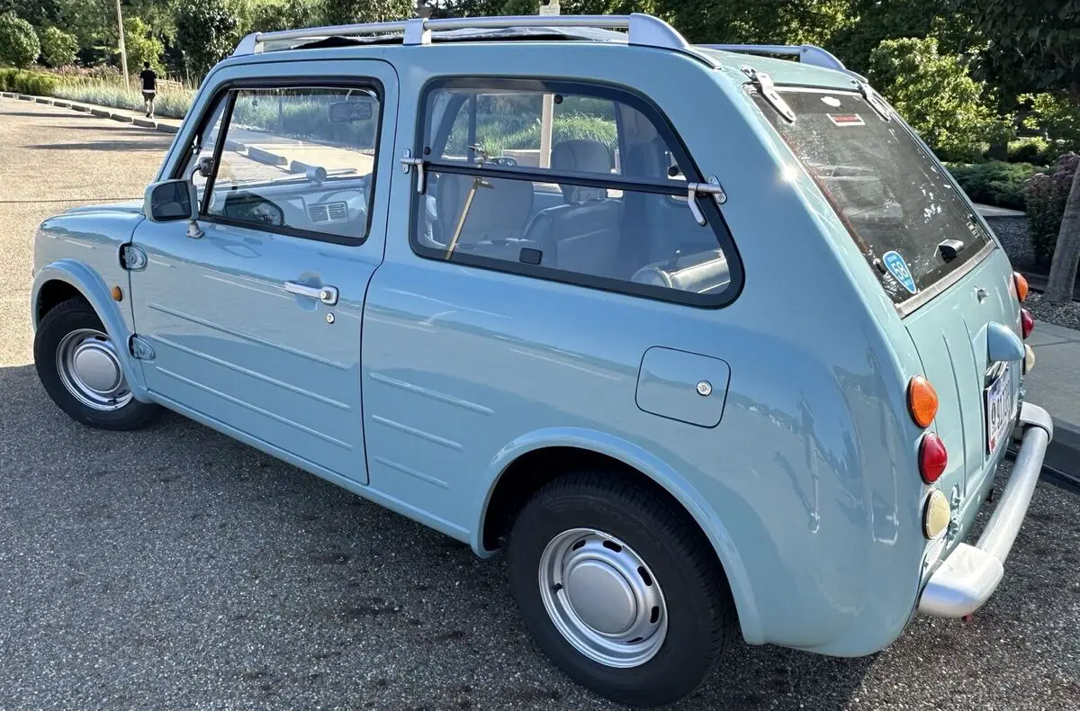 1990 nissan pao hatchback blue