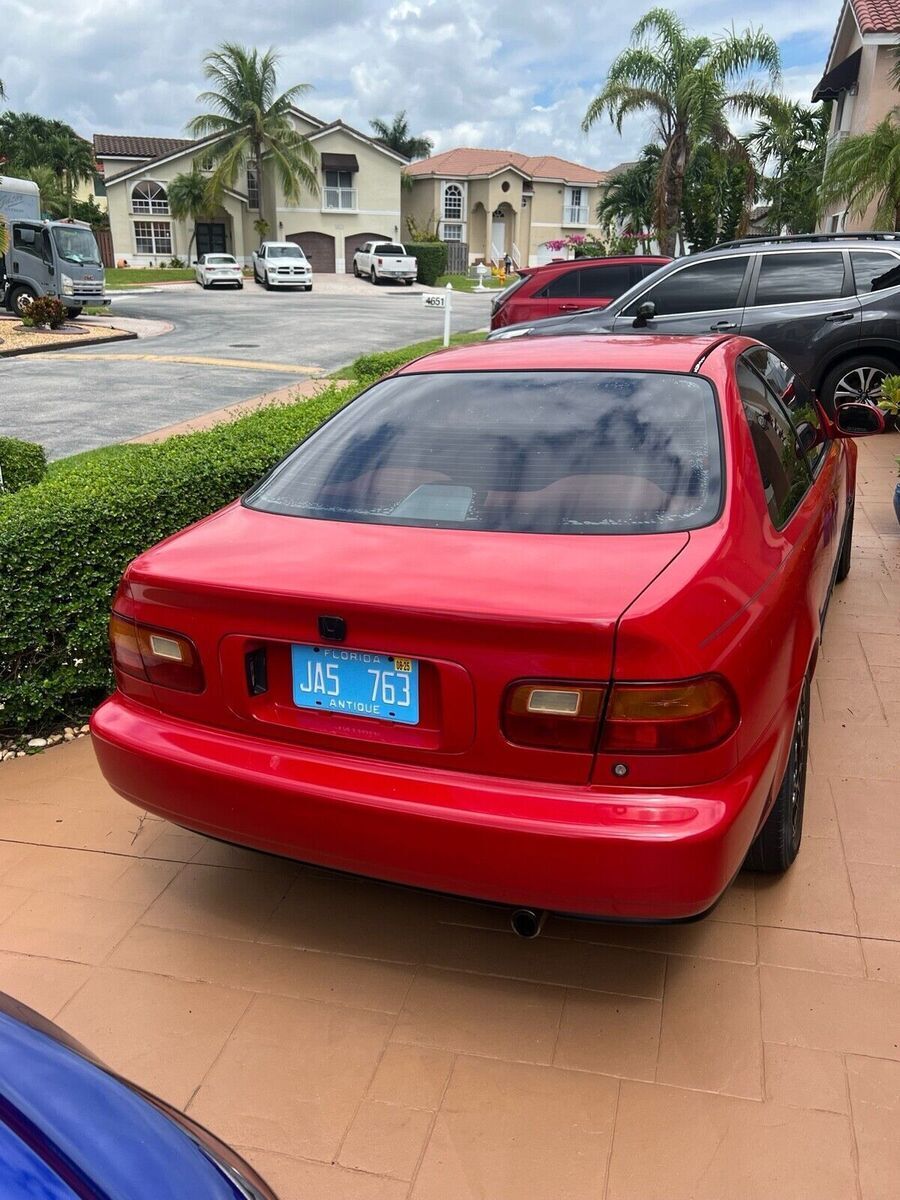 1994 honda civic coupe red ex