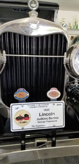 1925 lincoln model l judkins berline body, silver/gray, fully restored, $60,000
