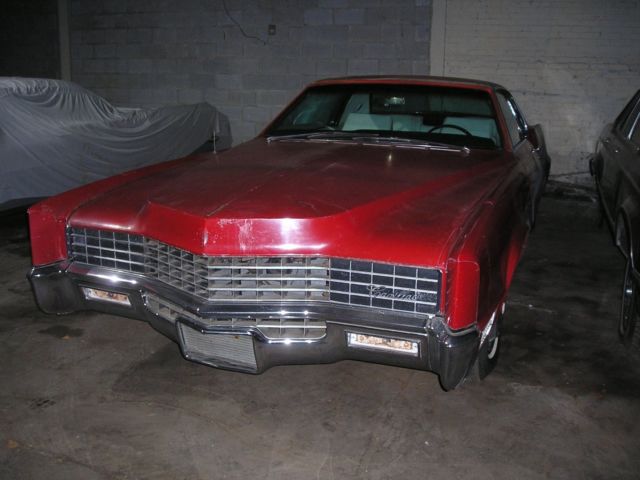 1967 cadillac eldorado factory red/white low miles