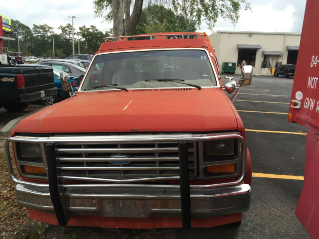 1984 ford f-350 diesel & cosmo enclosed 48ft 2-car hauler