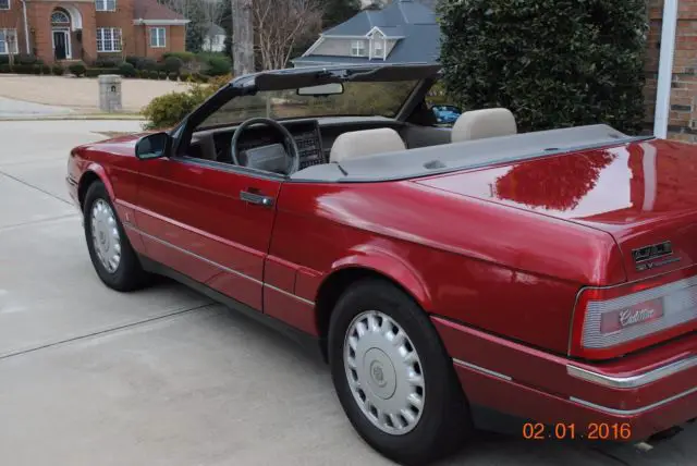 1993 last year of allante ruby red/ beige 87k miles convertible