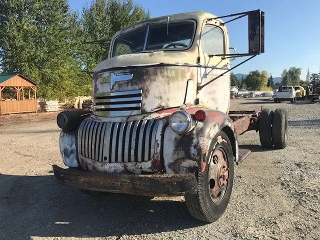 1946 chevrolet coe truck cab and chassis project rat rod hauler patina 1941 1942