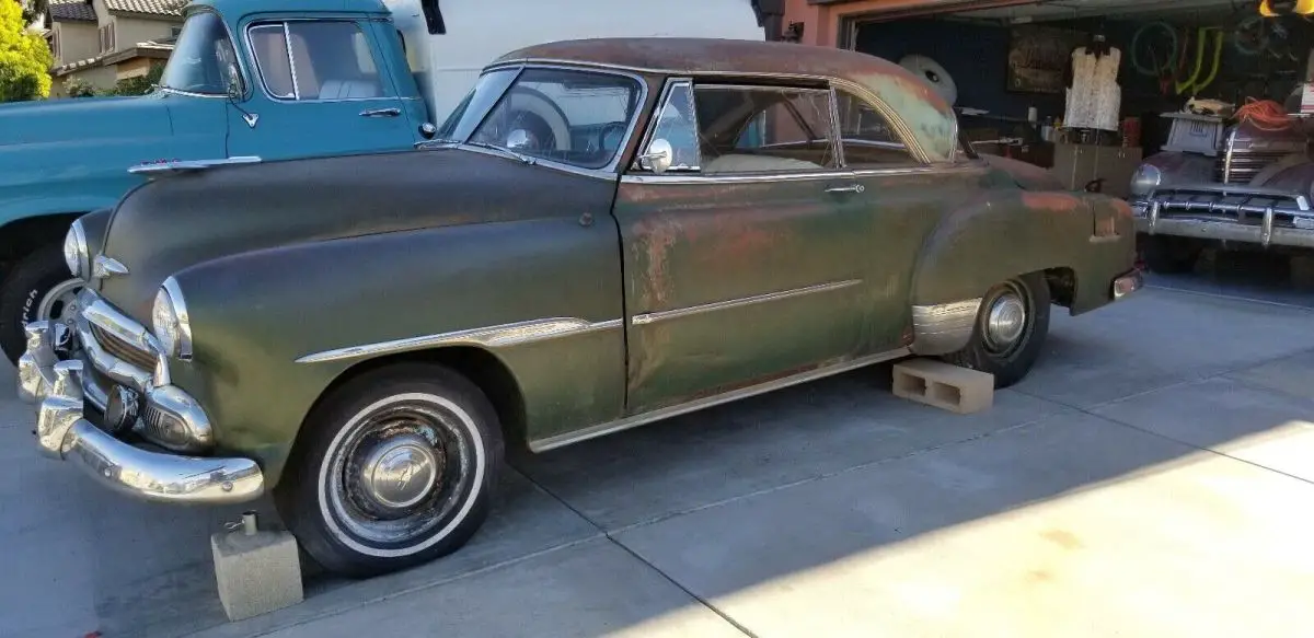 1951 chevrolet styleline deluxe bel air green rwd automatic