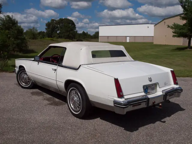 1985 cadillac eldorado biarritz convertible white auto power v8 4.1 fwd a/c cd