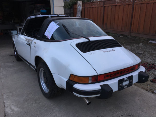 '77 porsche 3.0 carrera targa - salvaged - damaged chassis - parts only - roller