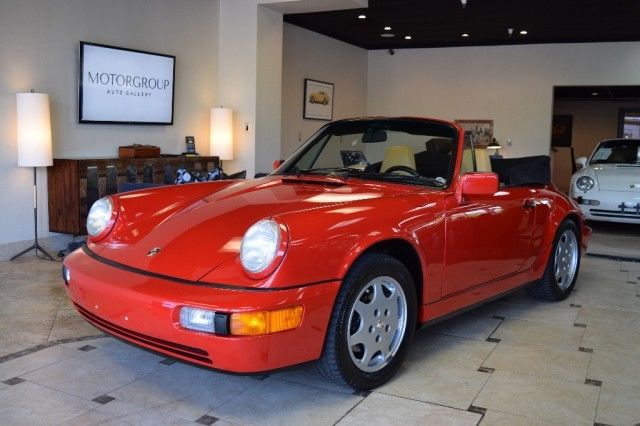 1990 porsche 911 964 carrera4 cabriolet red 50k mi manu