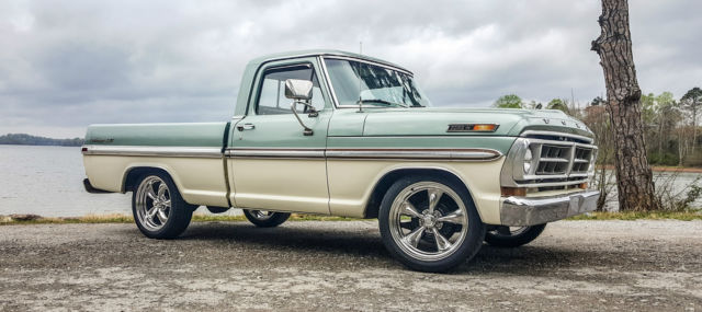 ford f100 short wheel base 351w two tone lowered 20 inch wheels daily driver