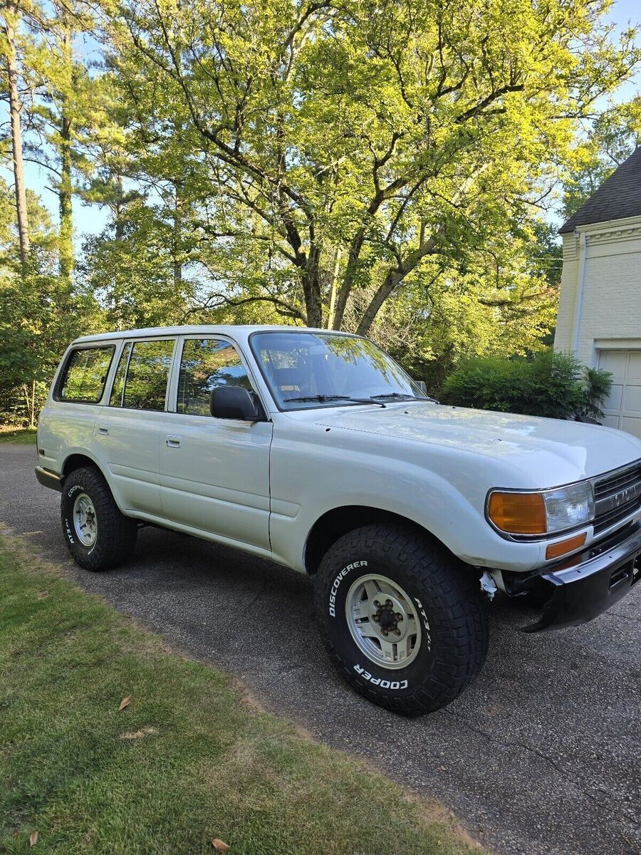 1991 toyota land cruiser suv white fj80