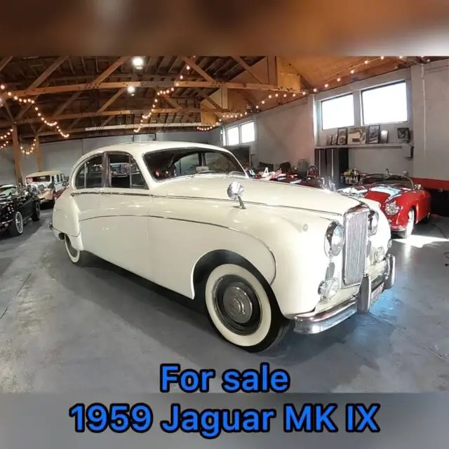 1959 jaguar mark ix classic luxury car sunroof and vintage wood trim interior