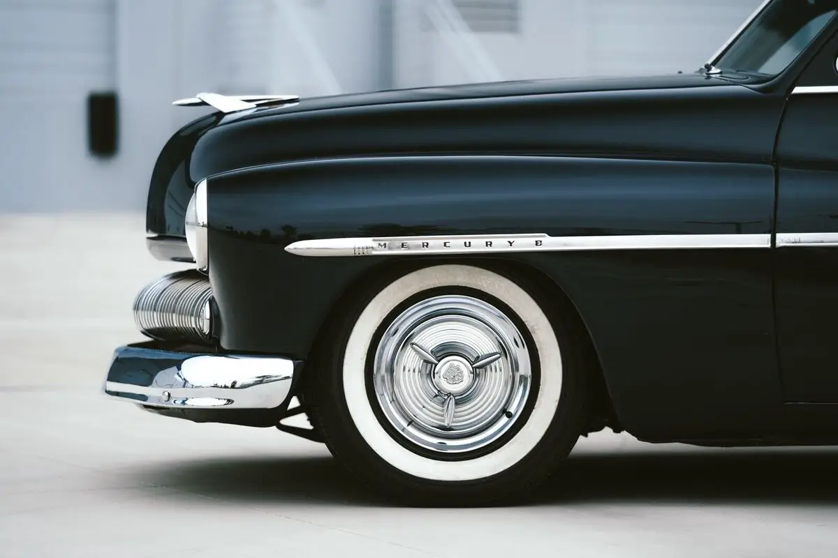 1950 mercury custom coupe blue
