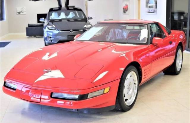1991 chevrolet corvette zr1 1,600 original miles red on red for sale