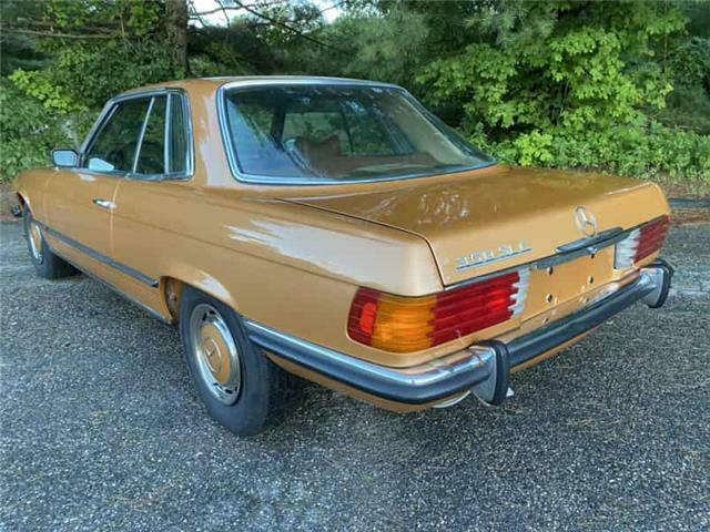 1973 mercedes benz 350 slc two door coupe 74,000 miles gold v8 automatic