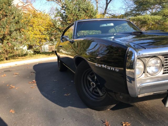 no res triple black 1969 lemans - steel gto hood, 400 swap, new paint - cali car
