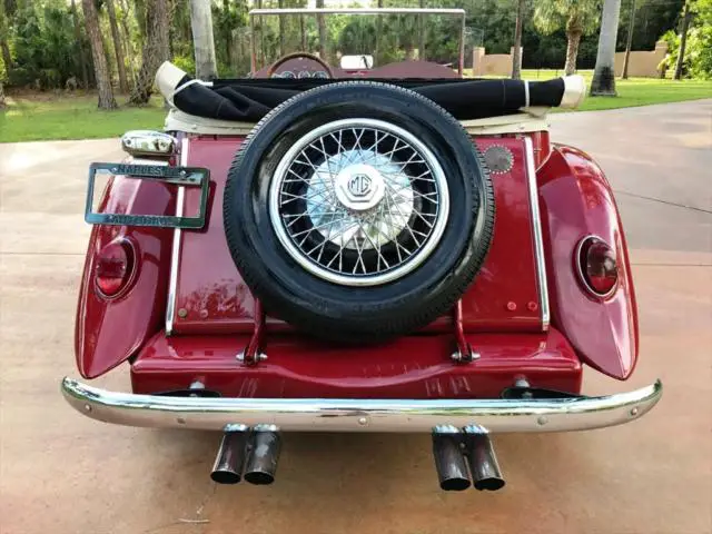 1952 mg t-series mg-td 14761 miles red 4 speed manual