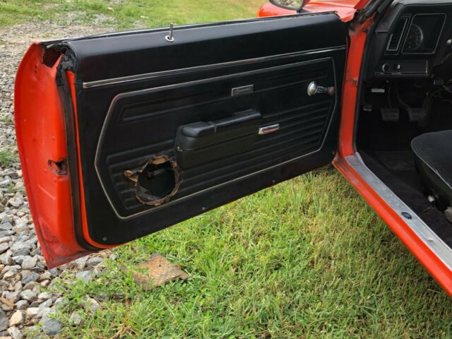 1969 chevrolet camaro - 4 spd manual - factory hugger orange - protect-o-plate