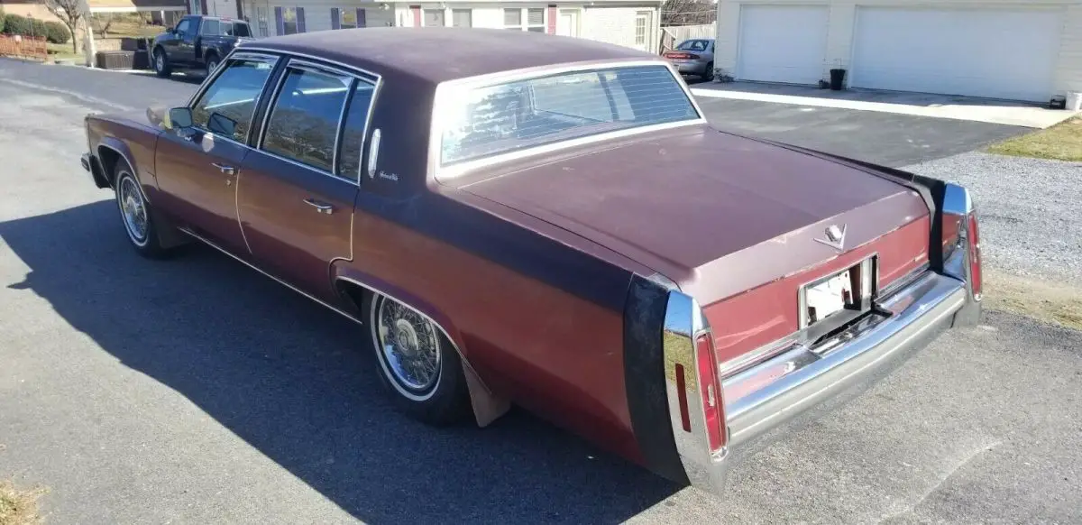 cadillac sedan deville diesel runs good red with red velour interior