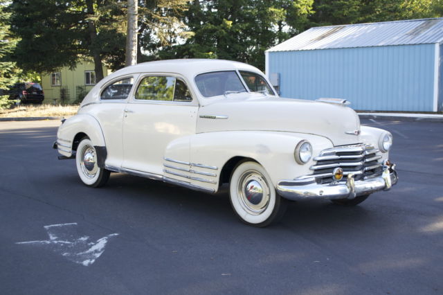 1947 chevy fleetline aero sedan 235 3 speed on the column
