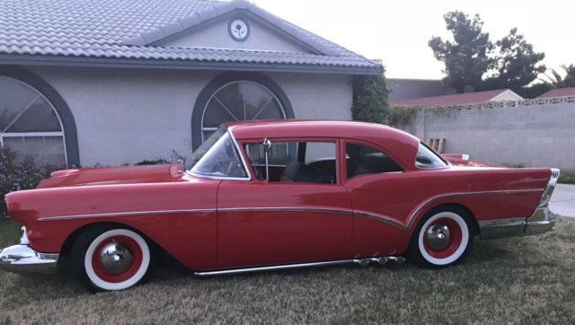 1957 buick special 2 door sedan. fire engine red!