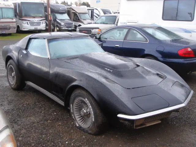 1971 chevrolet/chevy t-top corvette drag/project car w/454 big block. c3 parts