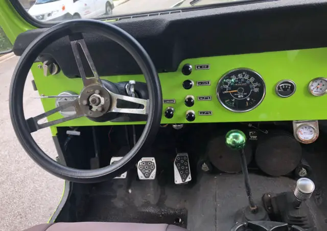 1986 jeep cj7 wrangler - runs great - lime green - vortec v6 engine - cj-7