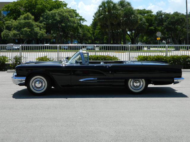 1959 ford thunderbird convertible raven black power steering windows and top