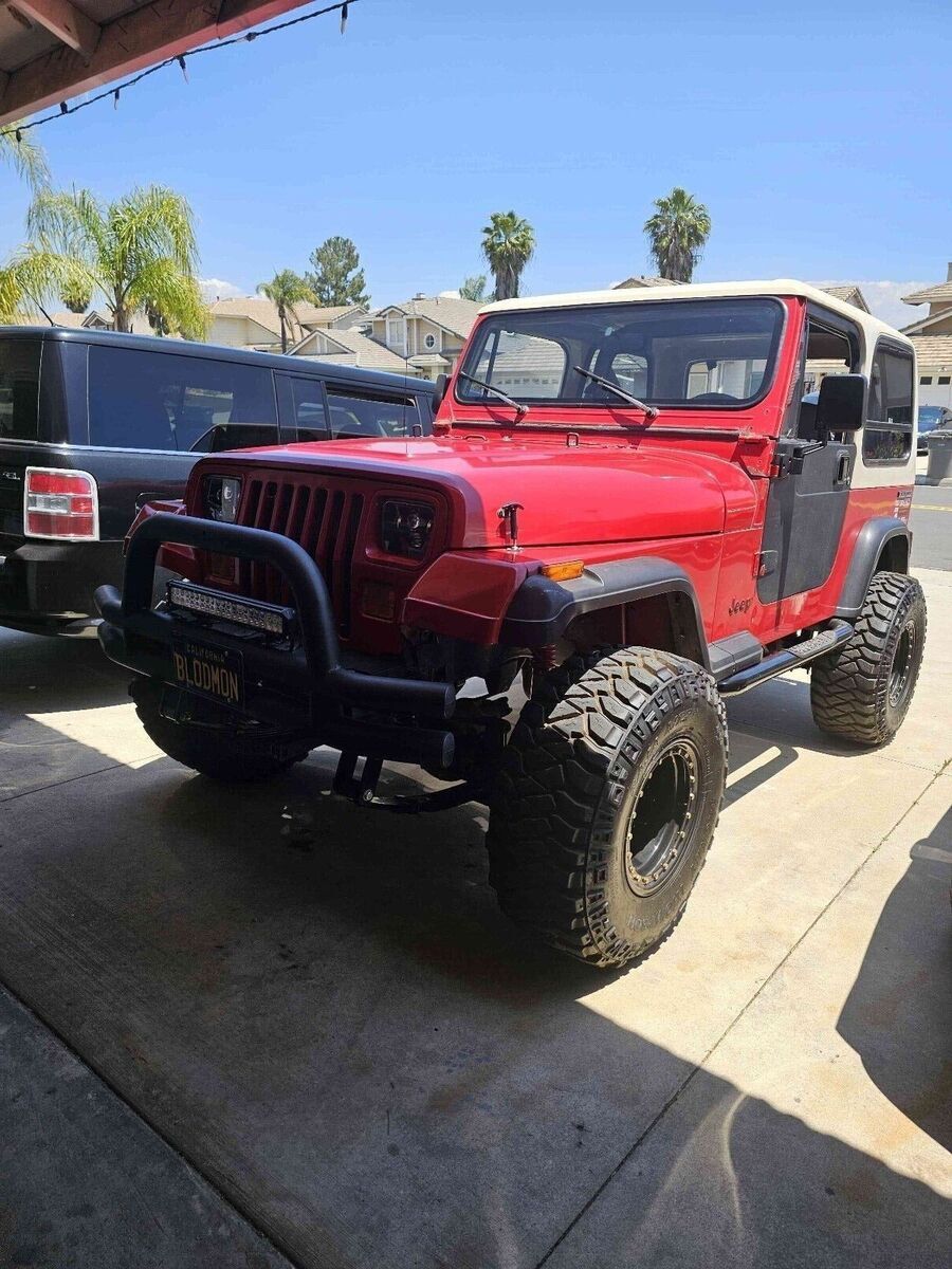 1990 jeep wrangler / yj suv red s