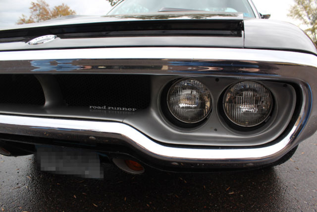 1972 plymouth road runner 340 auto survivor roadrunner black on black