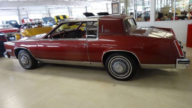 1985 cadillac eldorado biarritz 4132 miles burgundy/maroon coupe v8 4.1l automa
